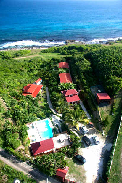 Domaine touristique à vendre en Guadeloupe, villas en bord de mer