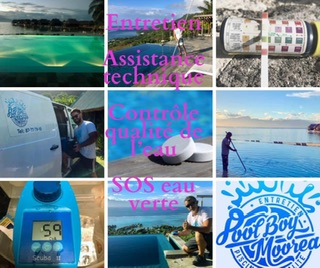 Moorea, Polynésie, à vendre société d’entretien piscine