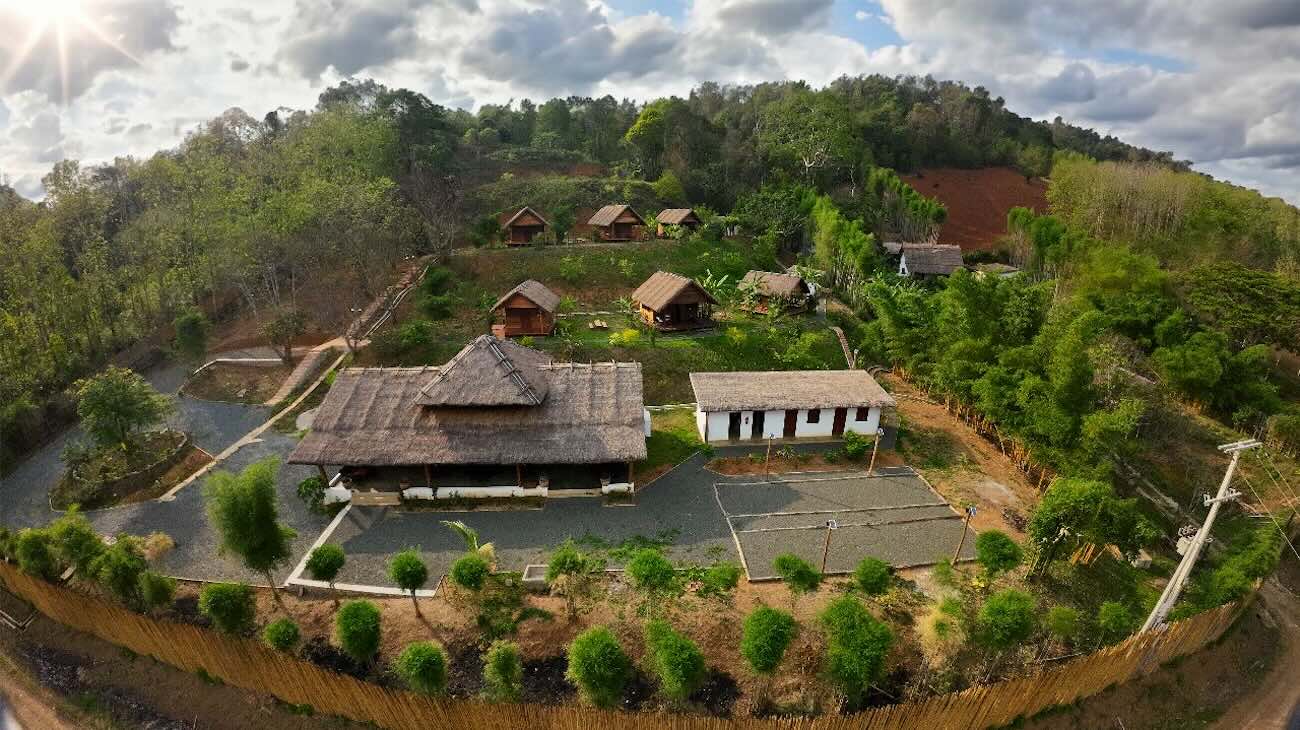 Vue aérienne du Lodge à vendre au Laos